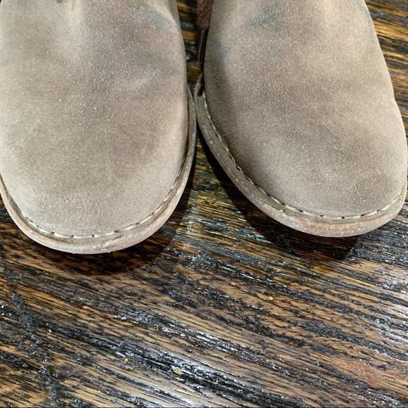 Clarks Ankle Bootie Ties High Heels Suede Brown 9 1/2 Boho - Picture 5 of 15